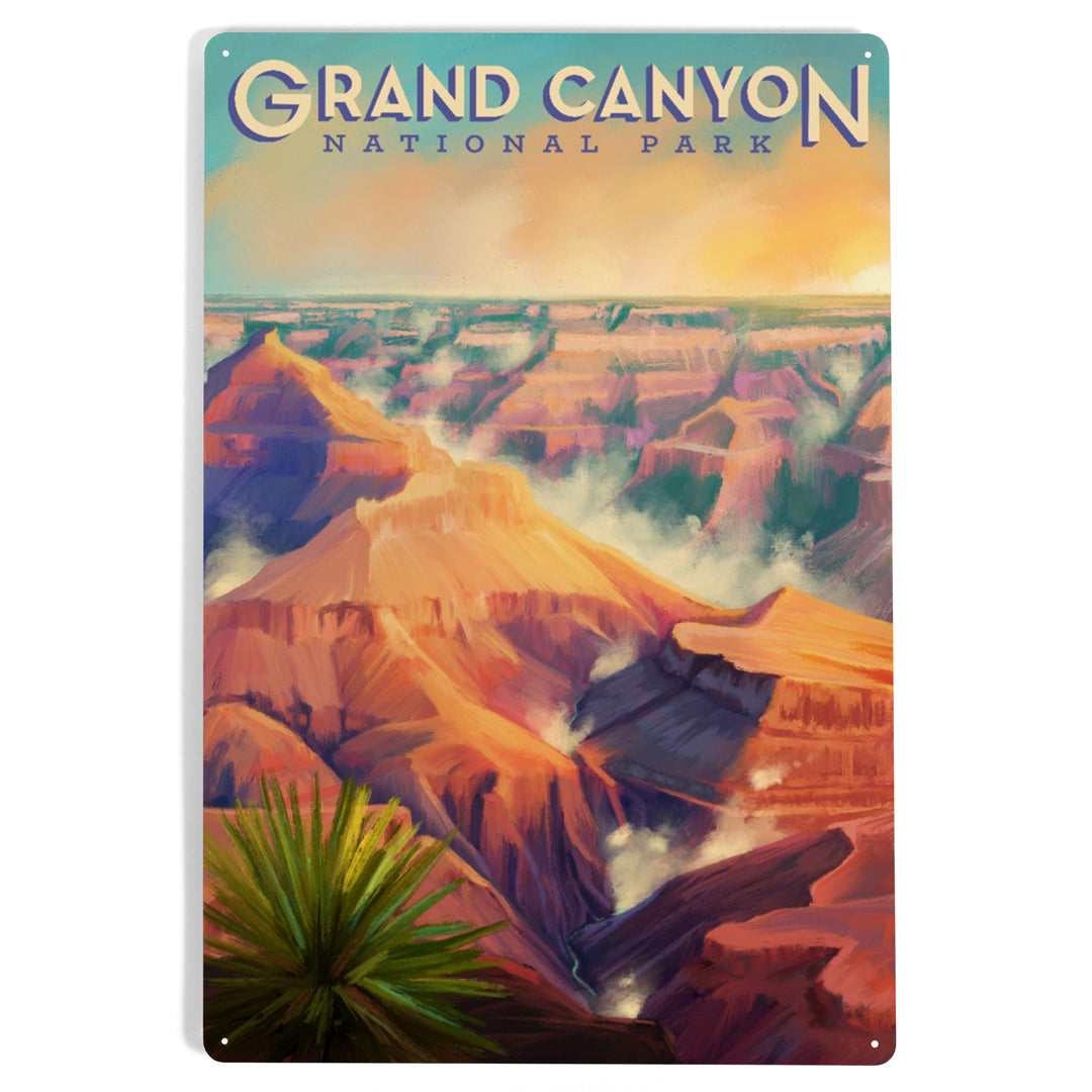 Grand Canyon National Park, Arizona, Oil Painting, Metal Signs
