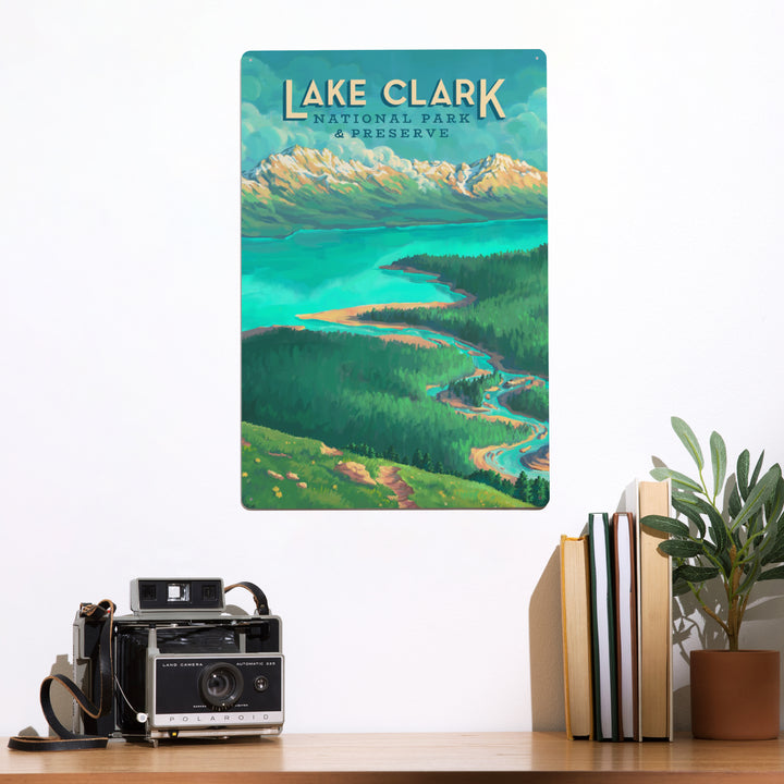 Lake Clark National Park and Preserve, Alaska, Oil Painting, Metal Signs