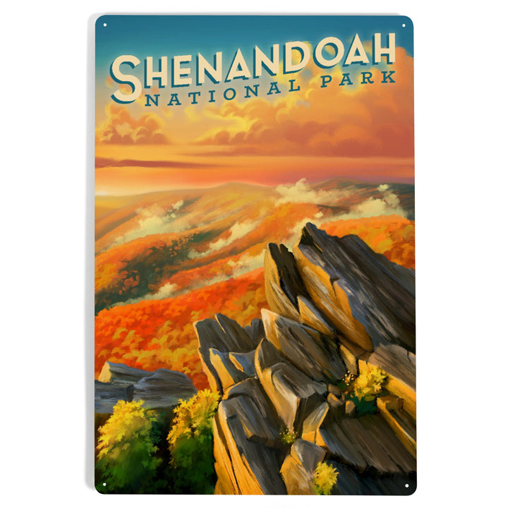 Shenandoah National Park, Virginia, Oil Painting, Metal Signs