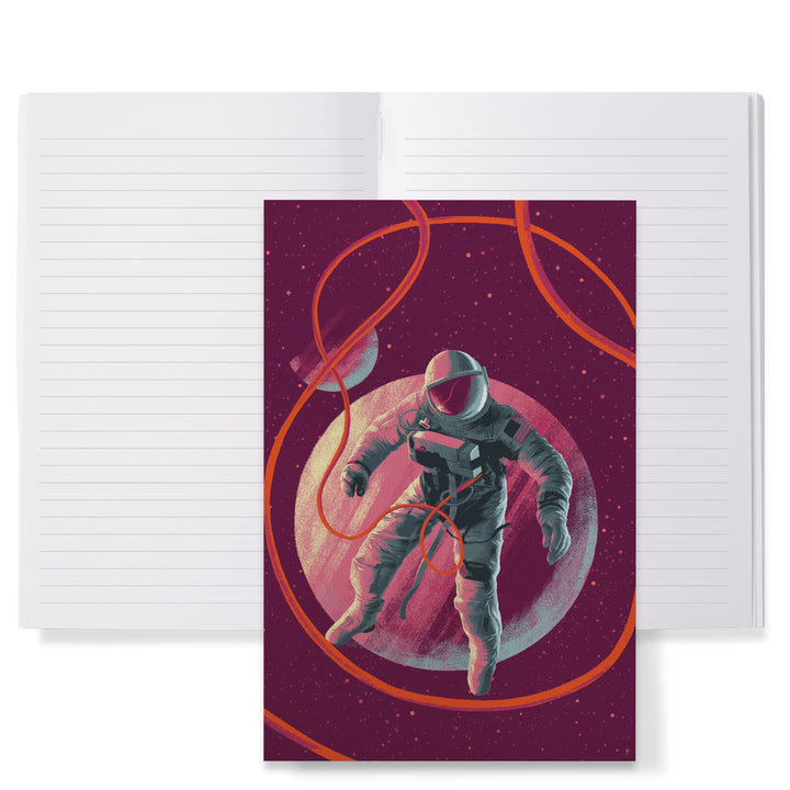 Lined 6x9 Journal, Because, Science Collection, Floating Astronaut, Lay Flat, 193 Pages, FSC paper