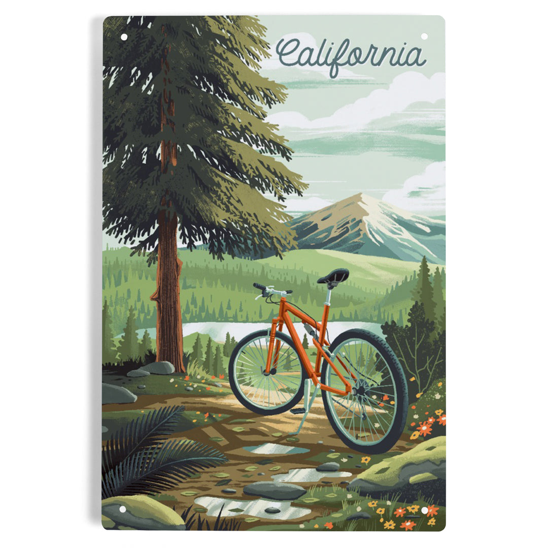 California, Off To Wonder, Cycling with Mountains, Metal Signs
