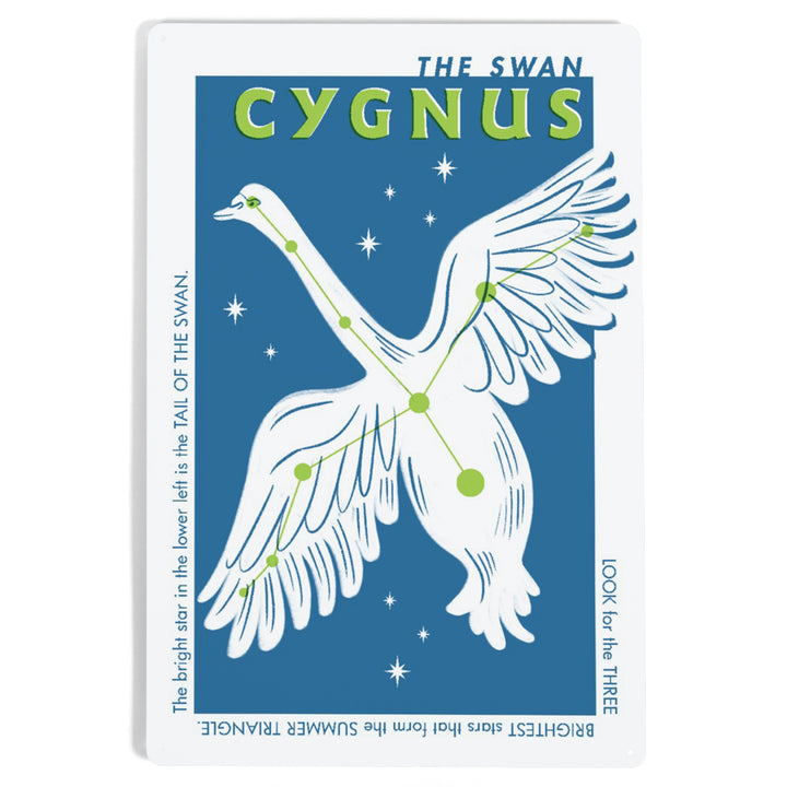 Drawings in the Stars Collection, Cygnus, The Swan Constellation, Metal Signs