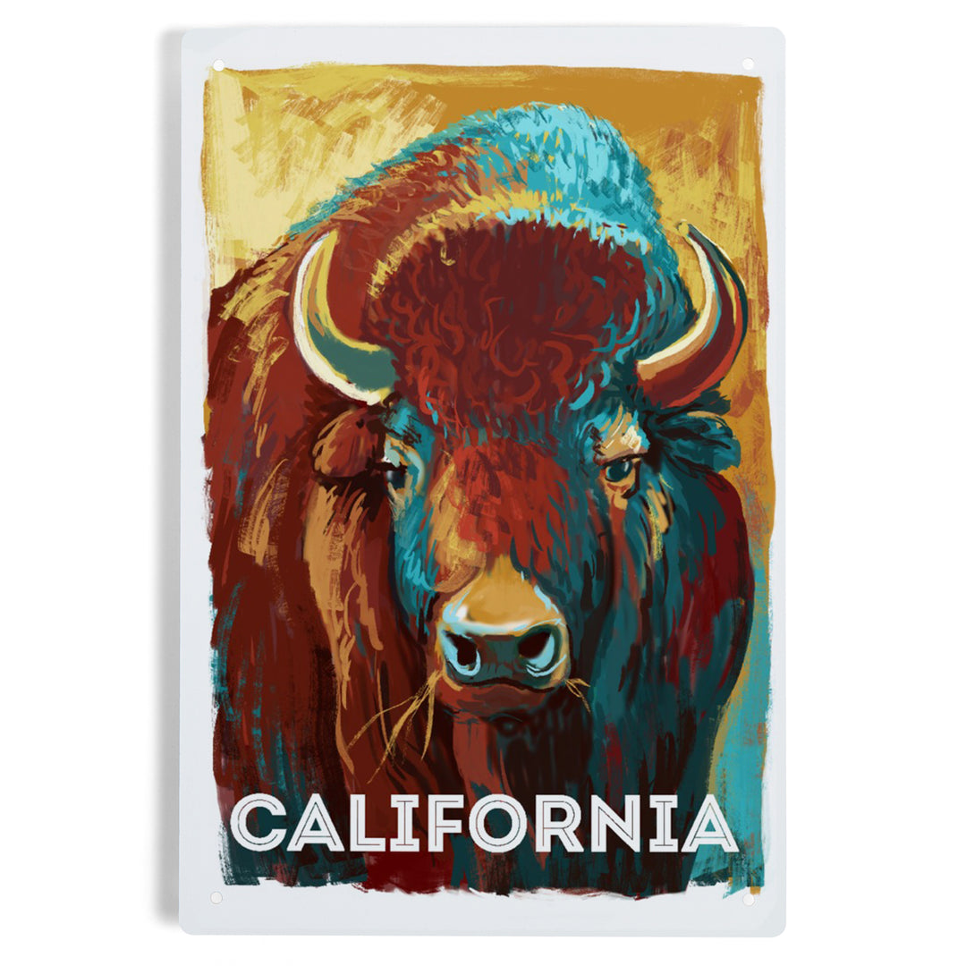 California, Vivid, Bison, Metal Signs