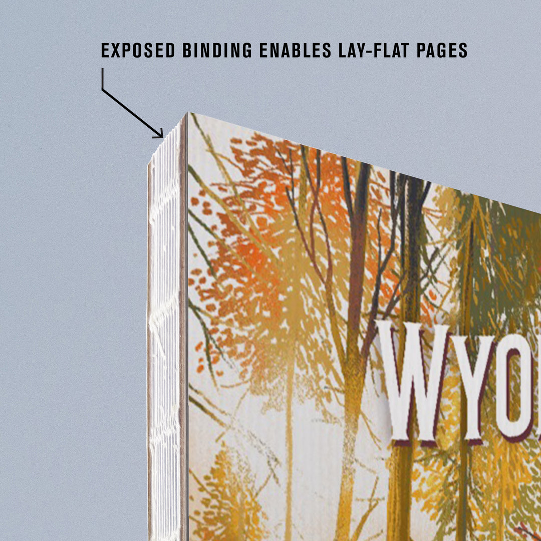 Lined 6x9 Journal, Wyoming, Walk In The Woods, Day Hike, Lay Flat, 193 Pages, FSC paper