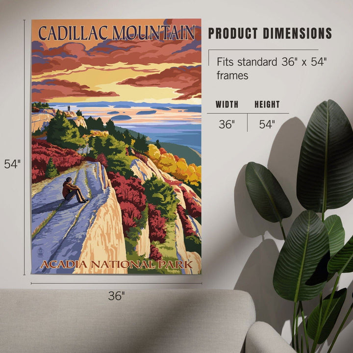Acadia National Park, Maine, Cadillac Mountain, Painterly Series, Art & Giclee Prints Art Lantern Press