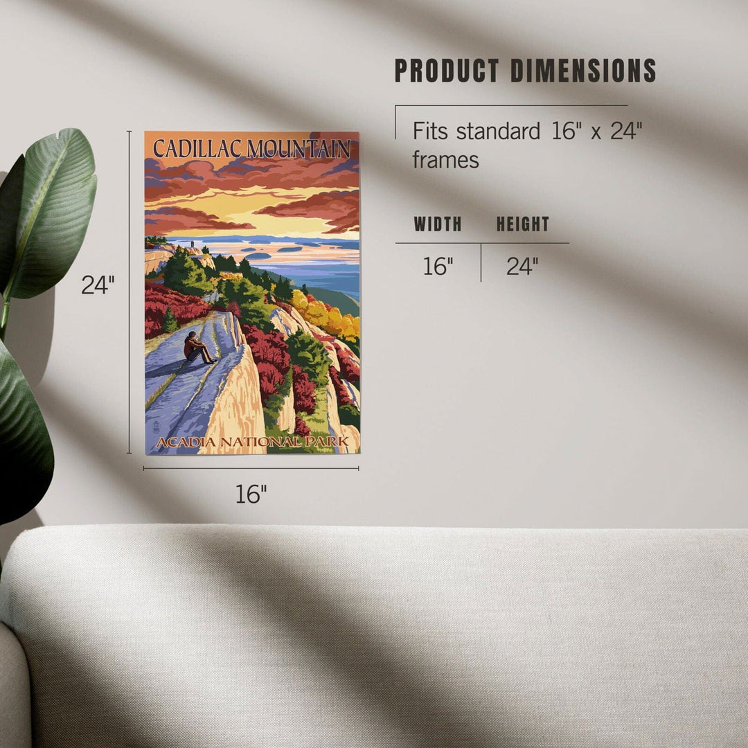 Acadia National Park, Maine, Cadillac Mountain, Painterly Series, Art & Giclee Prints Art Lantern Press