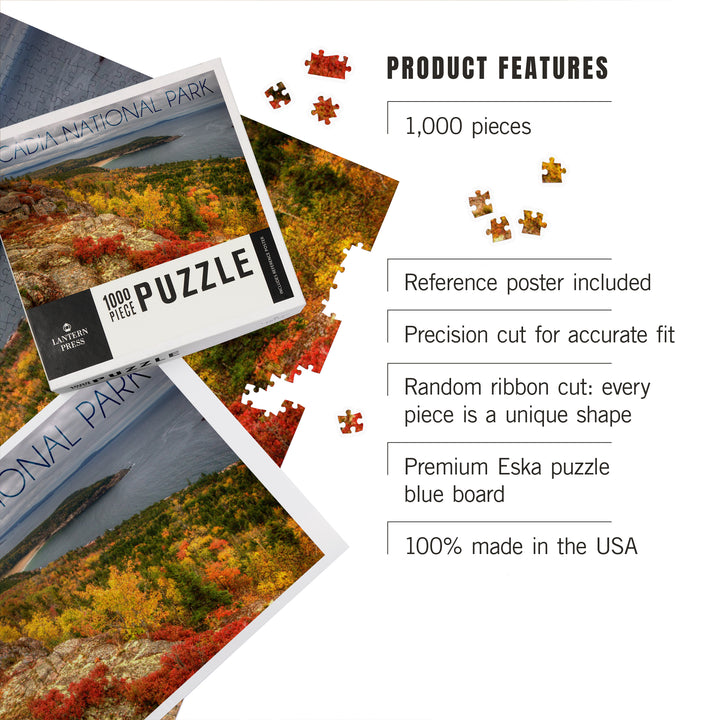 Acadia National Park, Maine, Fall Scenery, Jigsaw Puzzle Puzzle Lantern Press