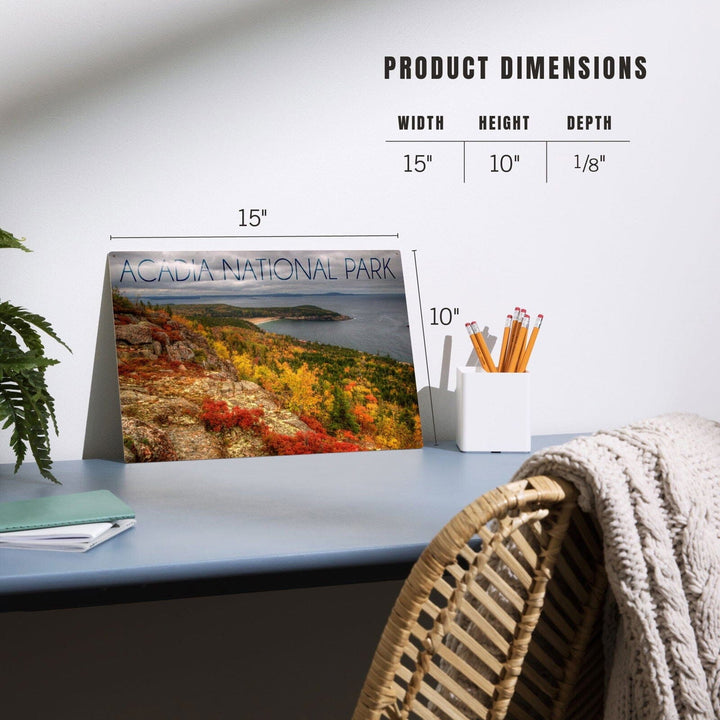 Acadia National Park, Maine, Fall Scenery, Lantern Press Photography, Wood Signs and Postcards Wood Lantern Press