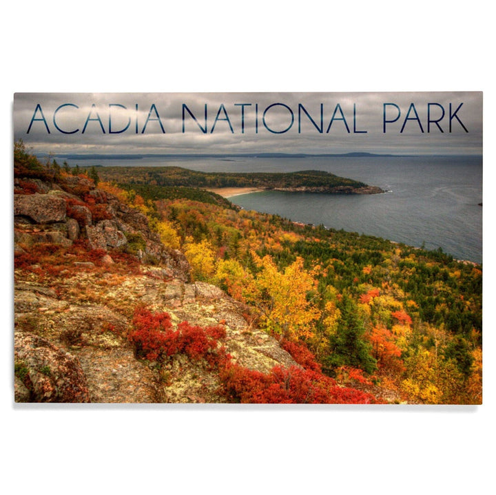 Acadia National Park, Maine, Fall Scenery, Lantern Press Photography, Wood Signs and Postcards Wood Lantern Press