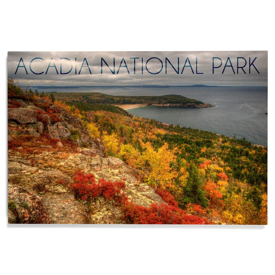 Acadia National Park, Maine, Fall Scenery, Lantern Press Photography, Wood Signs and Postcards Wood Lantern Press