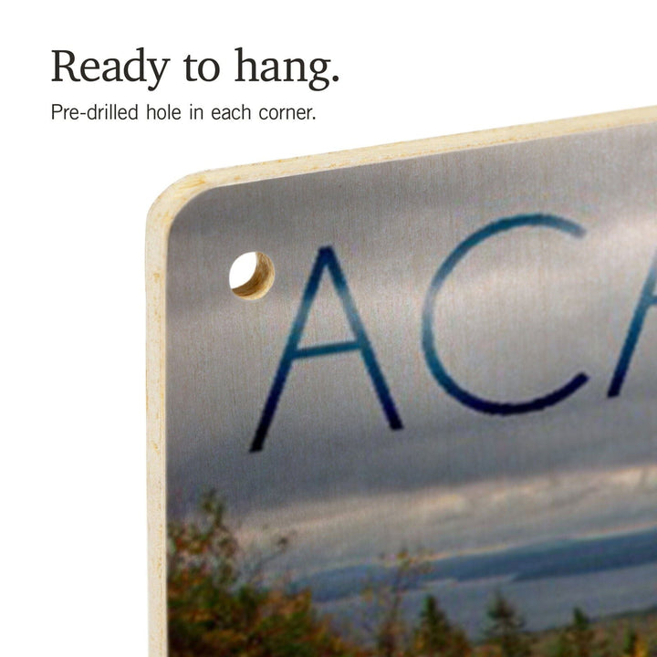 Acadia National Park, Maine, Fall Scenery, Lantern Press Photography, Wood Signs and Postcards Wood Lantern Press
