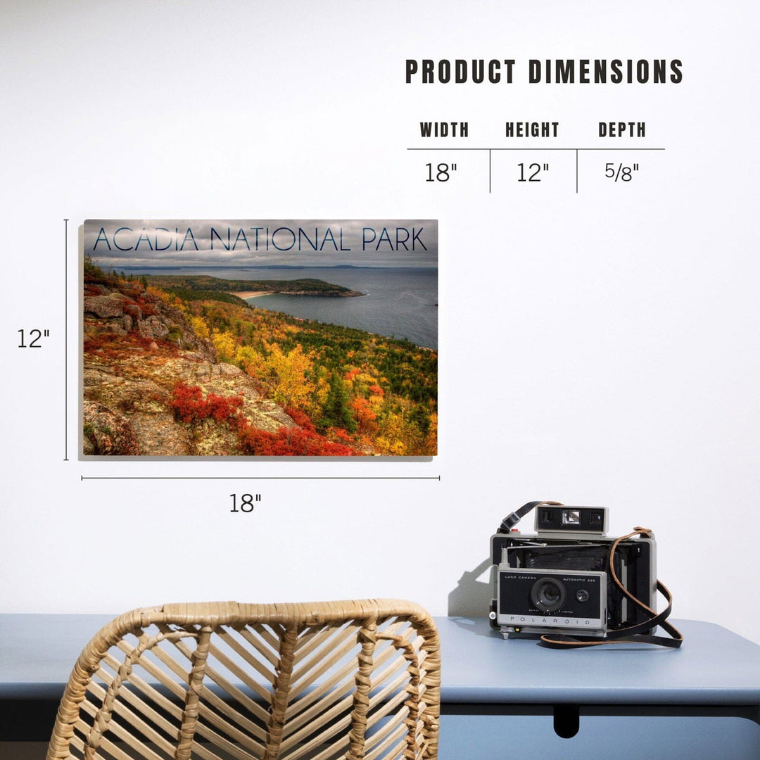 Acadia National Park, Maine, Fall Scenery, Lantern Press Photography, Wood Signs and Postcards Wood Lantern Press