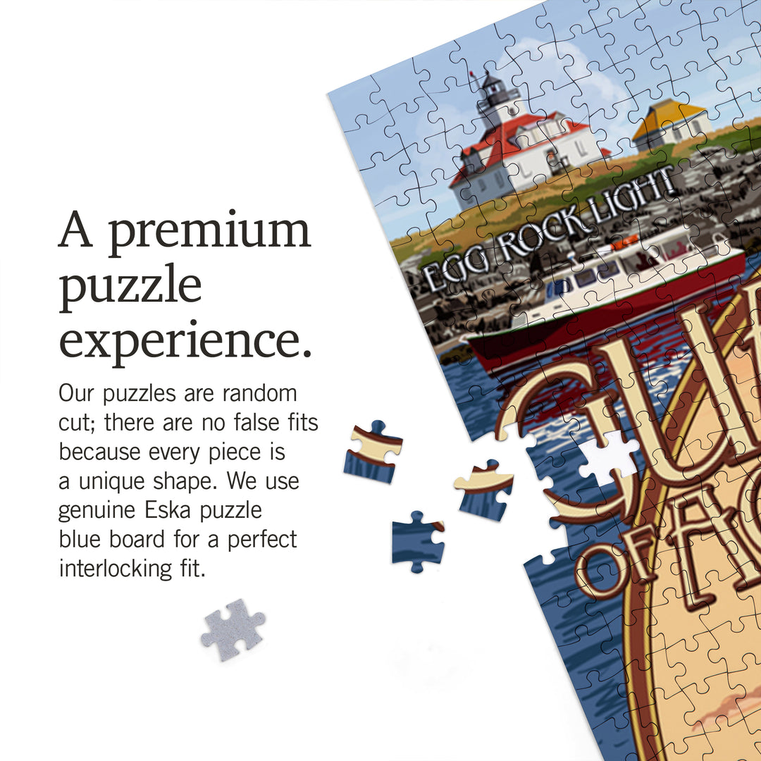 Acadia National Park, Maine, Guardians of Acadia Lighthouses, Jigsaw Puzzle Puzzle Lantern Press