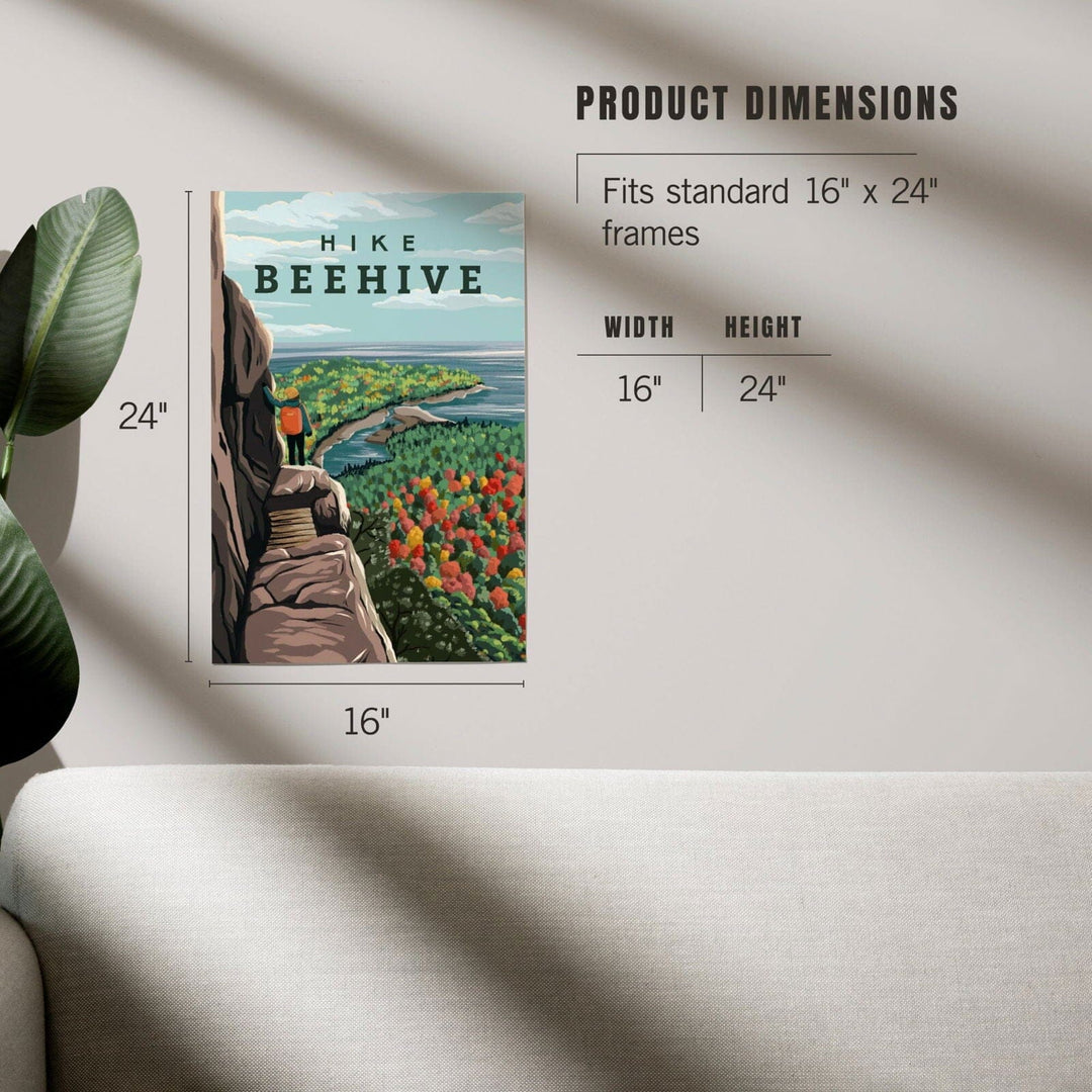 Acadia National Park, Maine, Hike Beehive, Fall, Illustration, Art & Giclee Prints Art Lantern Press