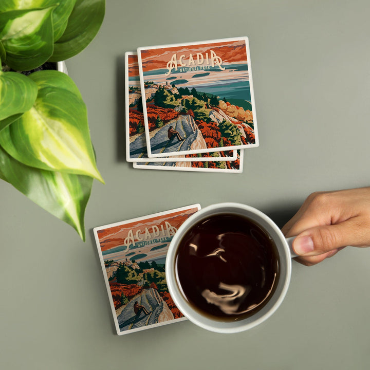 Acadia National Park, Maine, Painterly National Park Series, Coasters Coasters Lantern Press