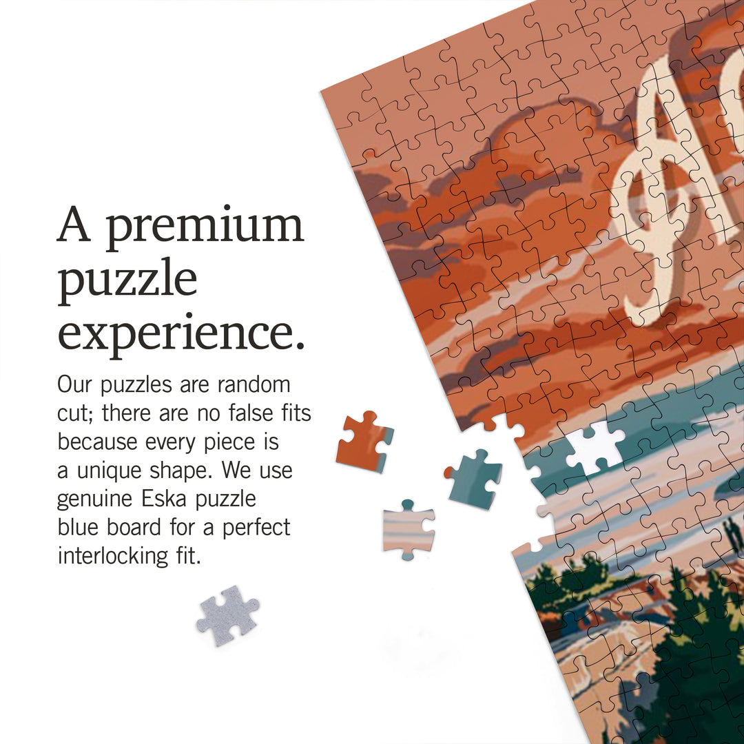 Acadia National Park, Maine, Painterly National Park Series, Jigsaw Puzzle Puzzle Lantern Press