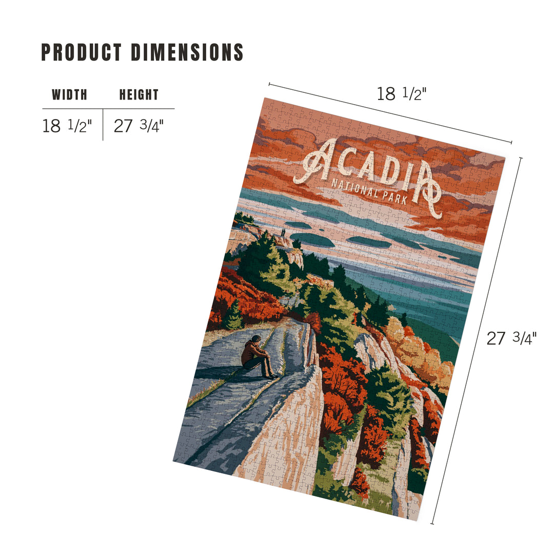 Acadia National Park, Maine, Painterly National Park Series, Jigsaw Puzzle Puzzle Lantern Press