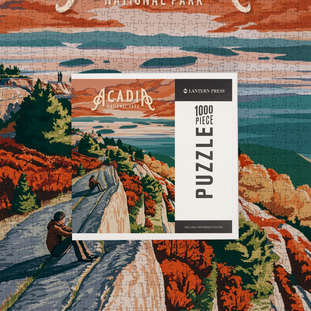 Acadia National Park, Maine, Painterly National Park Series, Jigsaw Puzzle Puzzle Lantern Press