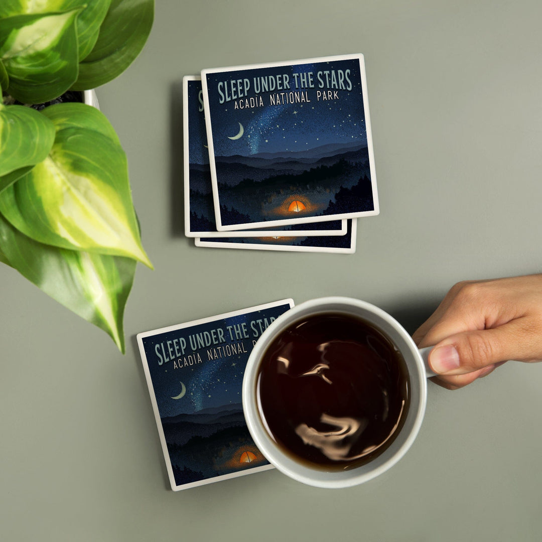 Acadia National Park, Maine, Sleep Under Stars, Coasters Coasters Lantern Press