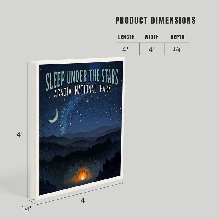 Acadia National Park, Maine, Sleep Under Stars, Coasters Coasters Lantern Press