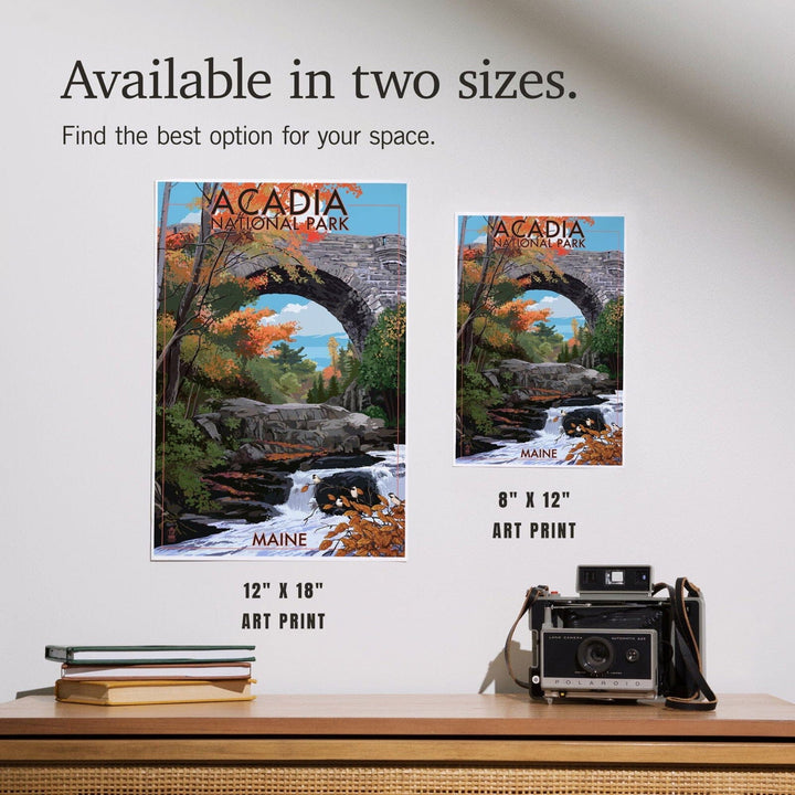 Acadia National Park, Maine, Stone Bridge, Art & Giclee Prints Art Lantern Press