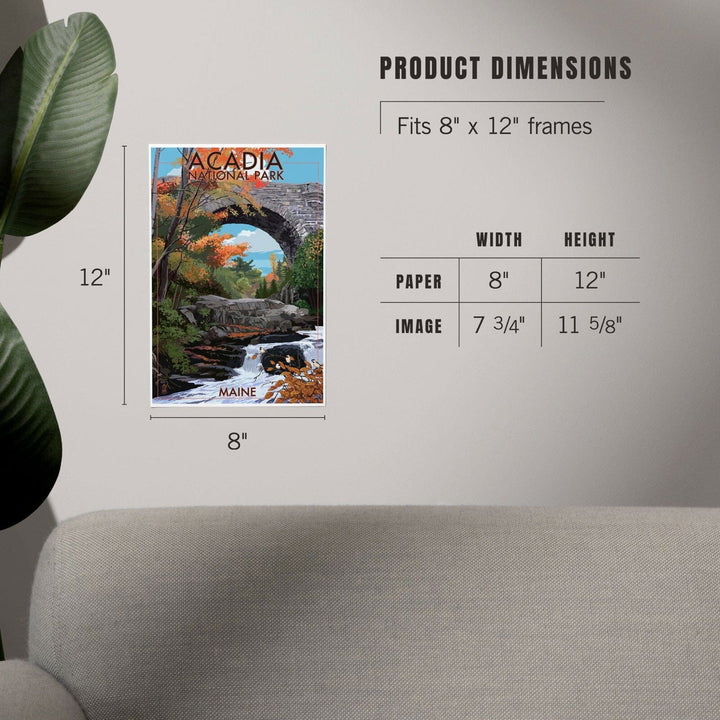 Acadia National Park, Maine, Stone Bridge, Art & Giclee Prints Art Lantern Press