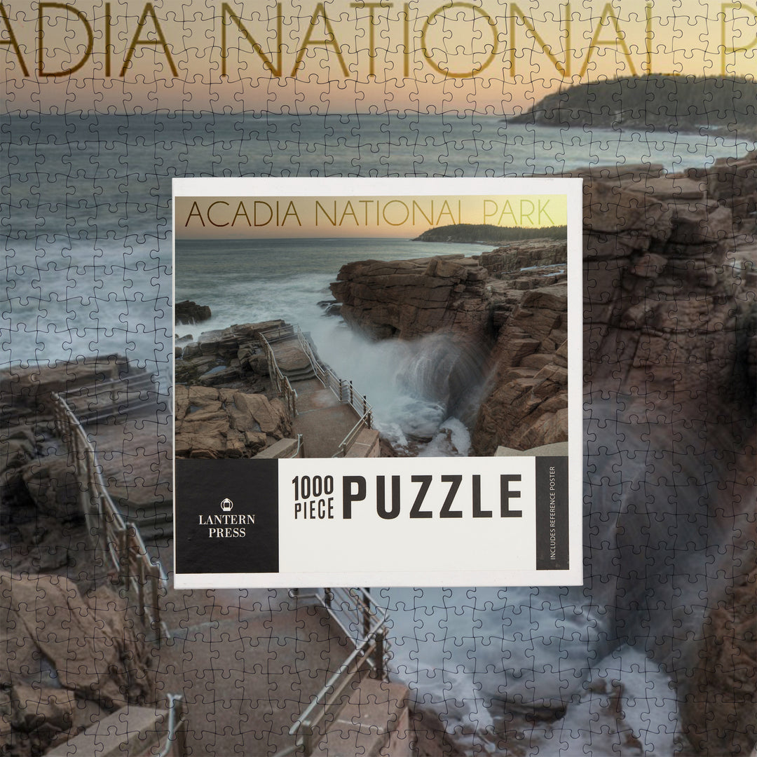 Acadia National Park, Maine, Thunder Hole, Jigsaw Puzzle Puzzle Lantern Press