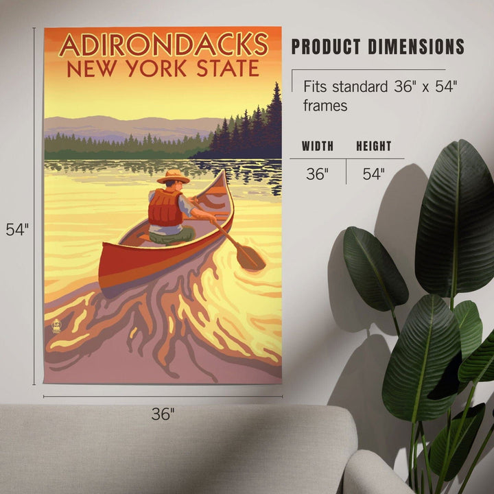 Adirondacks, New York, Canoe Scene, Art & Giclee Prints Art Lantern Press
