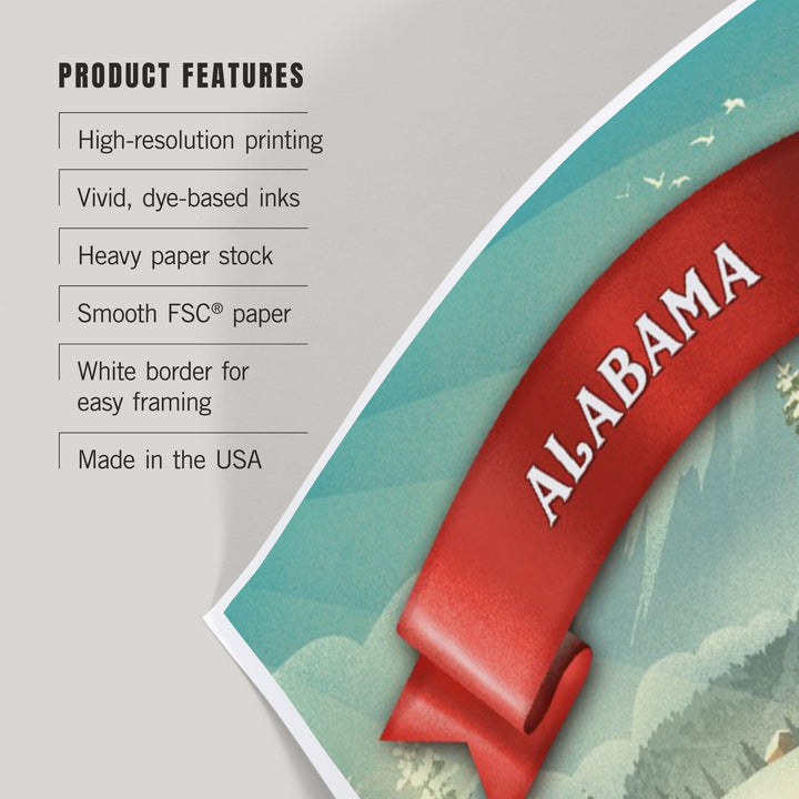 Alabama, Holiday Tradition, Art & Giclee Prints Art Lantern Press