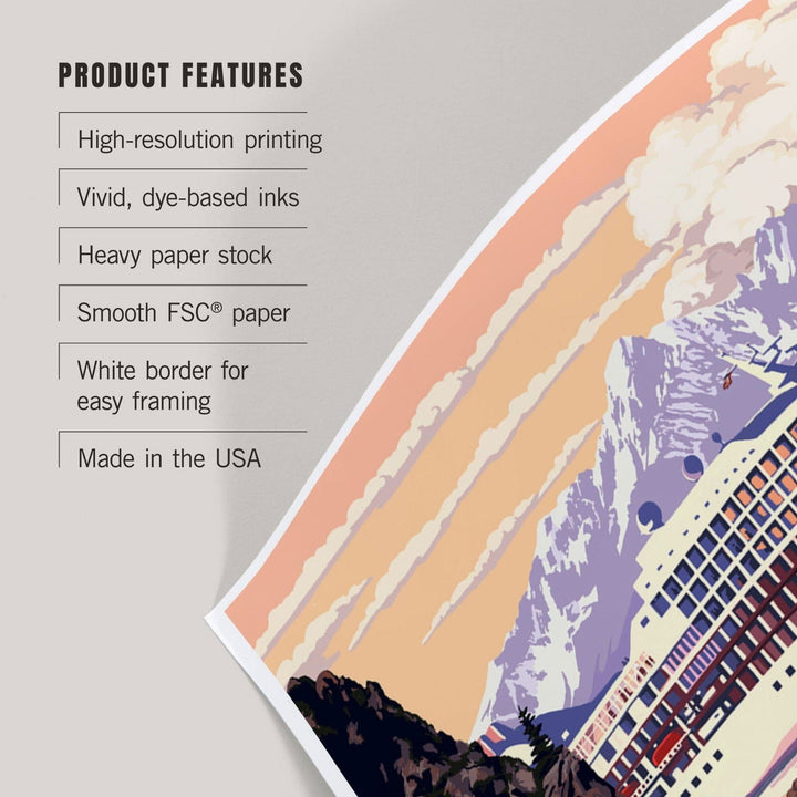 Alaska, Cruise Ship and Sunset, Art & Giclee Prints Art Lantern Press
