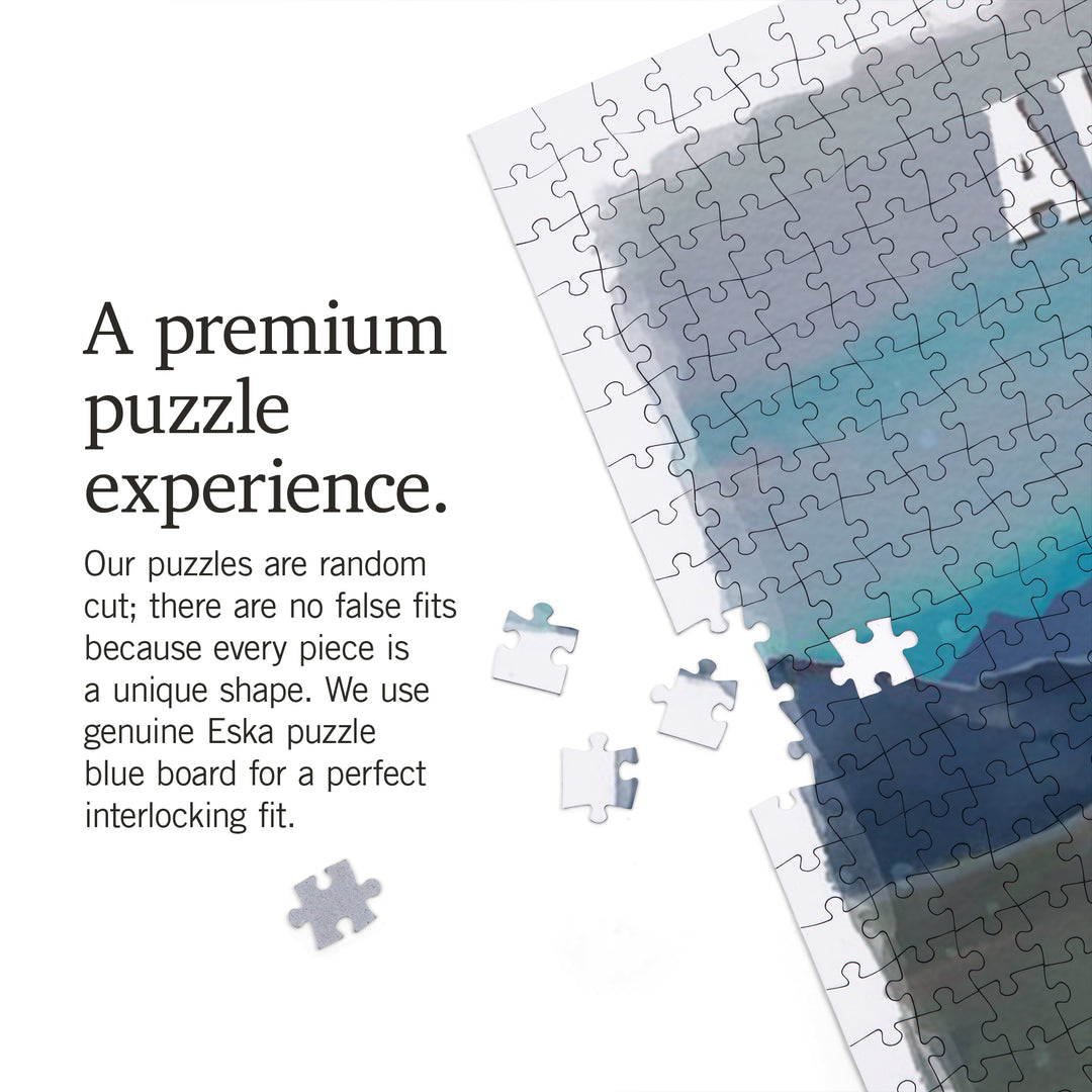 Alaska, Watercolor Study, Caribou, Jigsaw Puzzle Puzzle Lantern Press