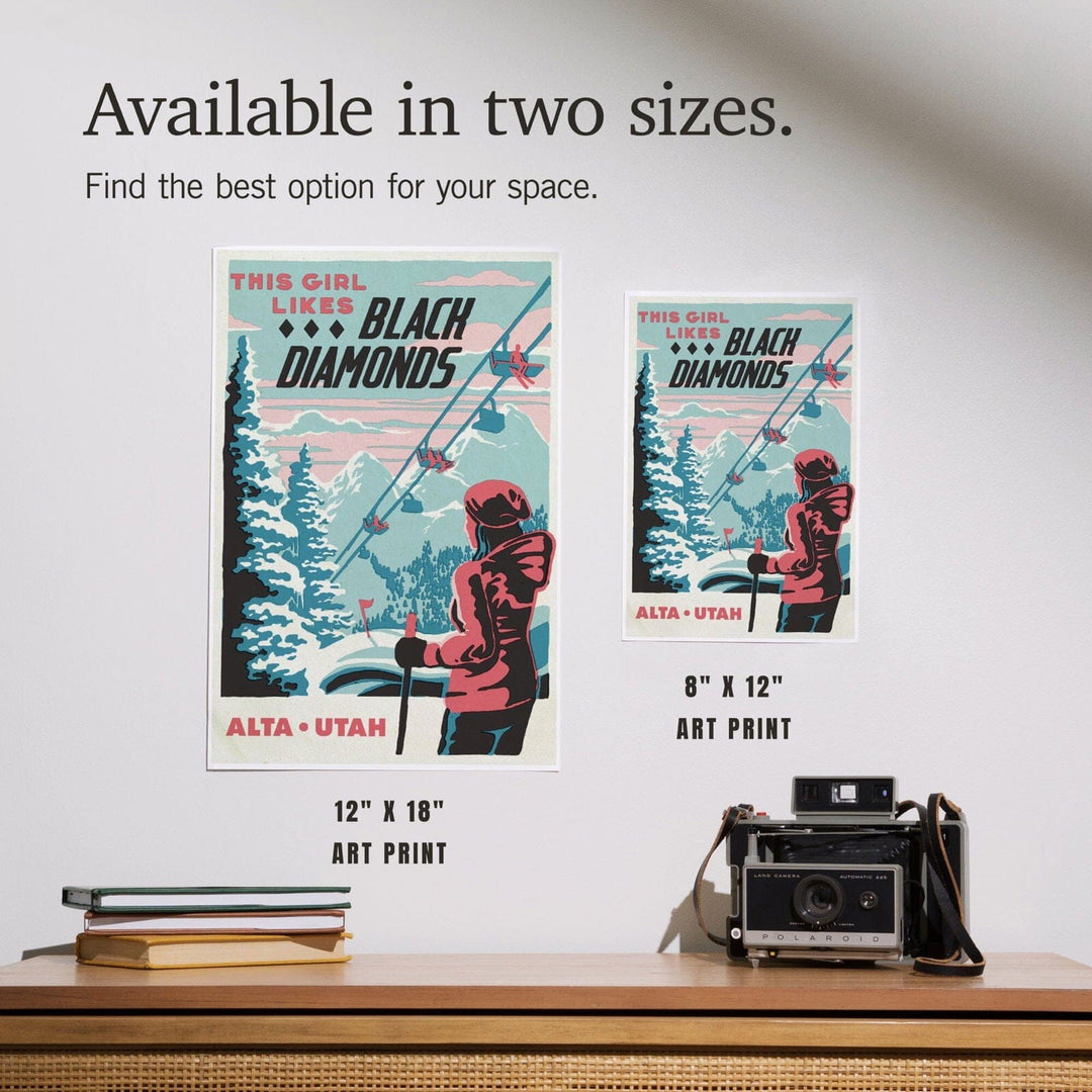 Alta, Utah, Ski Black Diamond, Art & Giclee Prints Art Lantern Press