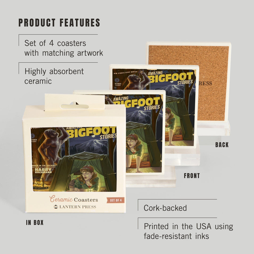 Amazing Bigfoot Stories, Coasters Coasters Lantern Press