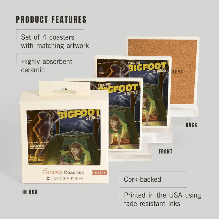 Amazing Bigfoot Stories, Coasters Coasters Lantern Press