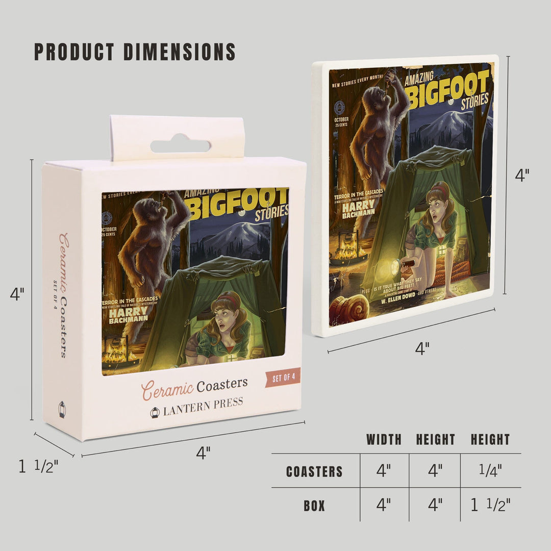 Amazing Bigfoot Stories, Coasters Coasters Lantern Press