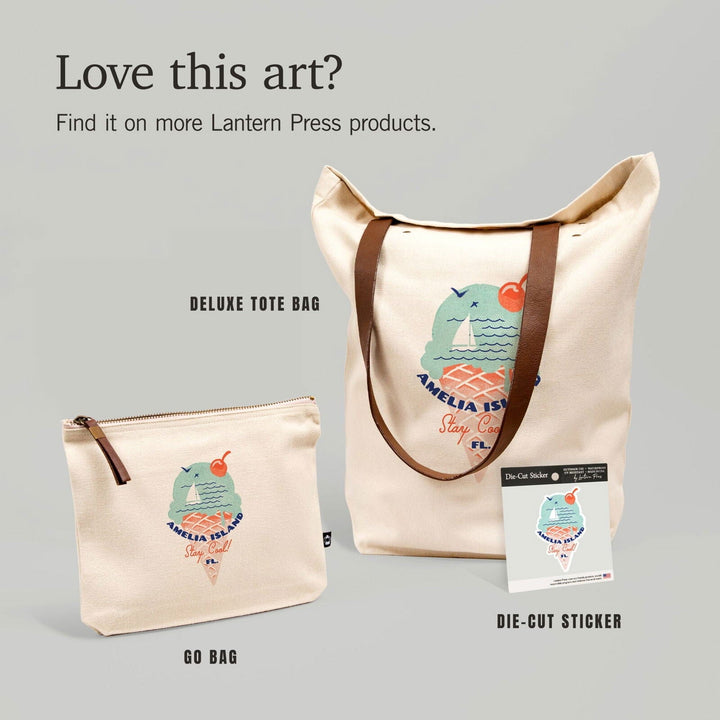 Amelia Island, Florida, Dockside Series, Stay Cool, Contour, Vinyl Sticker Sticker Lantern Press