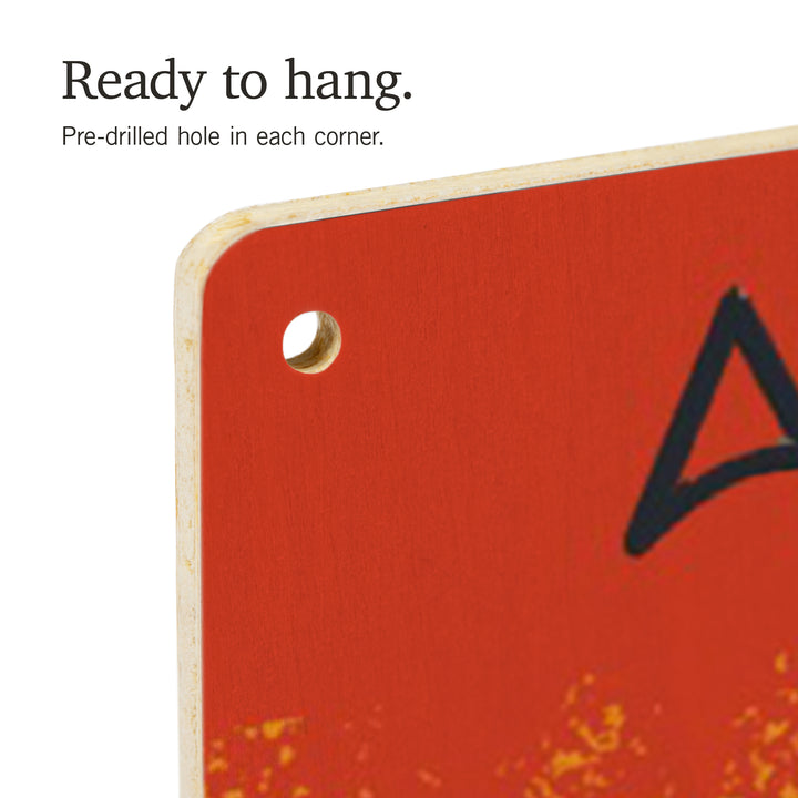 Anacortes, Washington, Geometric, Marine Animals, Wood Signs and Postcards Wood Lantern Press