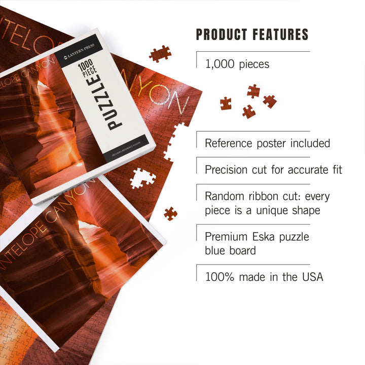 Antelope Canyon, Arizona, Jigsaw Puzzle Puzzle Lantern Press