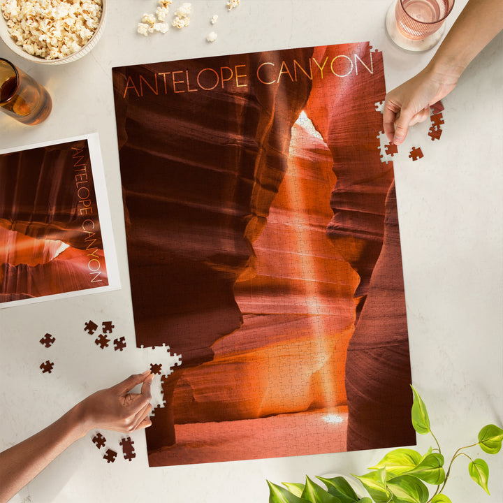 Antelope Canyon, Arizona, Jigsaw Puzzle Puzzle Lantern Press