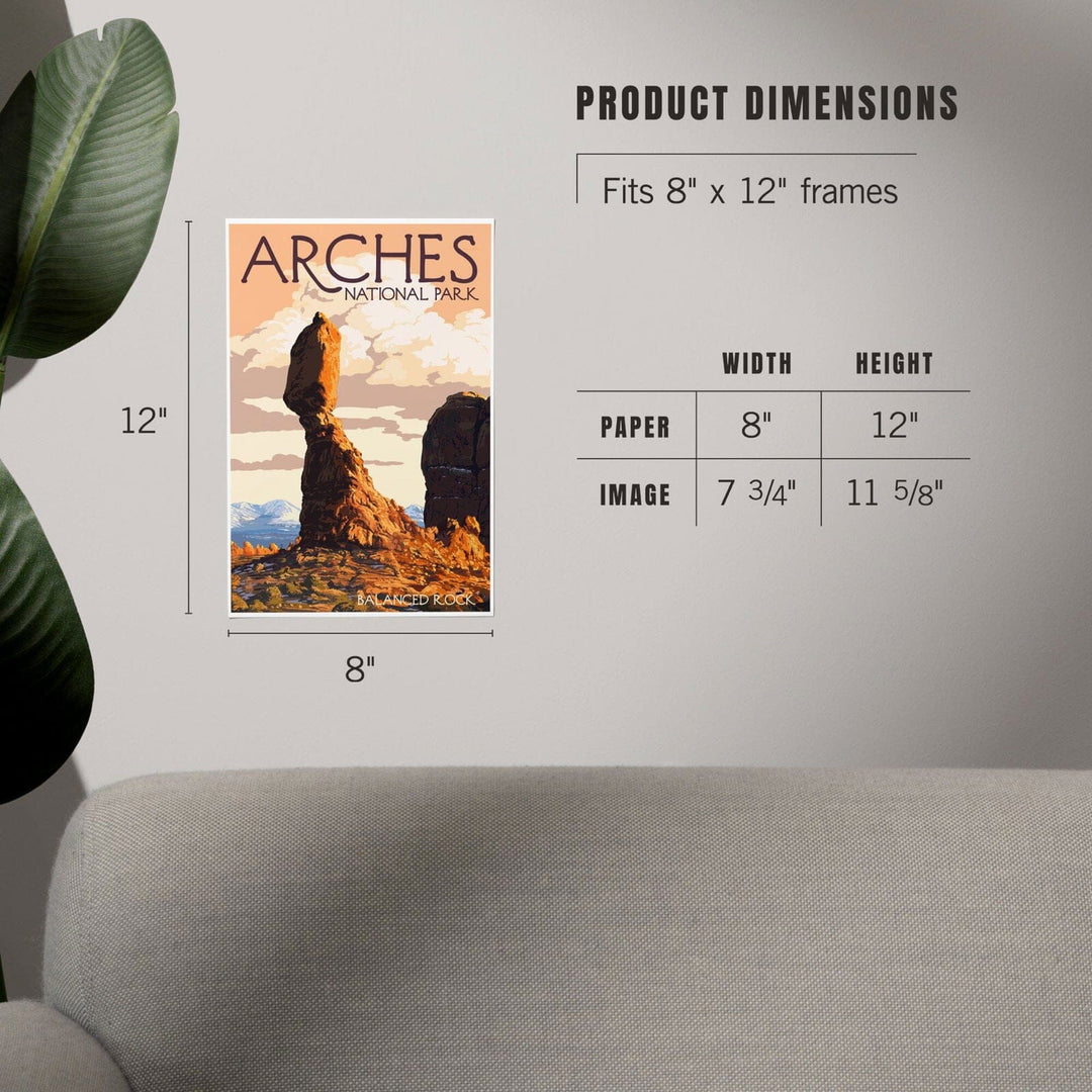 Arches National Park, Utah, Balanced Rock, Art & Giclee Prints Art Lantern Press