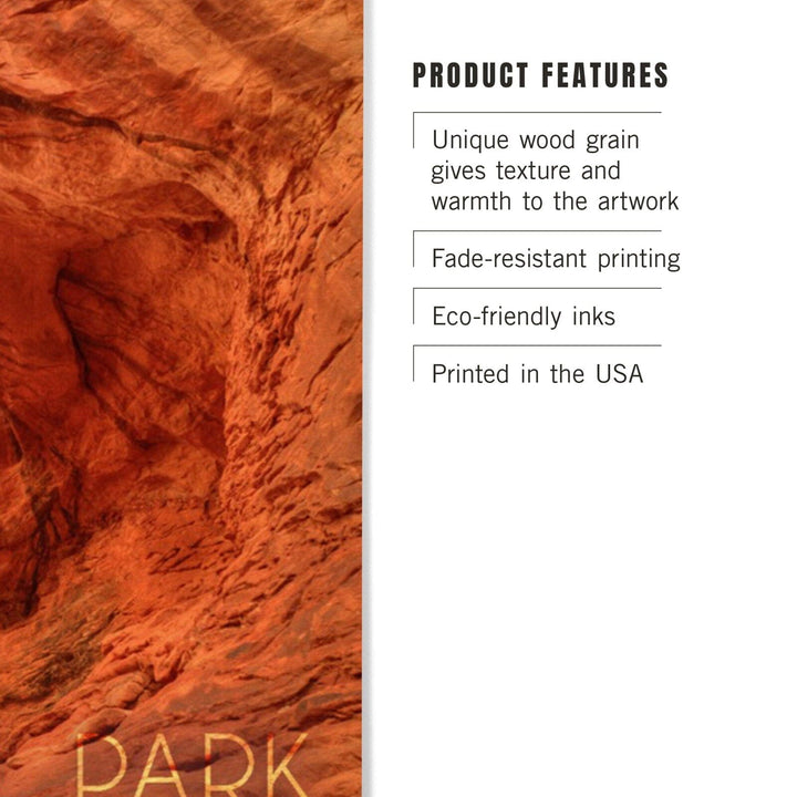 Arches National Park, Utah, Daytime Blue Sky, Lantern Press Photography, Wood Signs and Postcards Wood Lantern Press