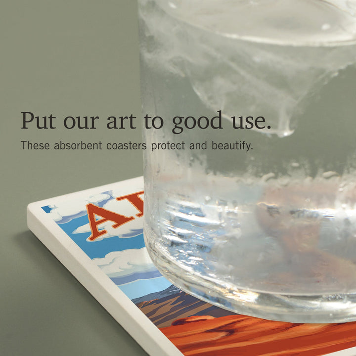 Arches National Park, Utah, Delicate Arch, Day Scene, Coasters Coasters Lantern Press