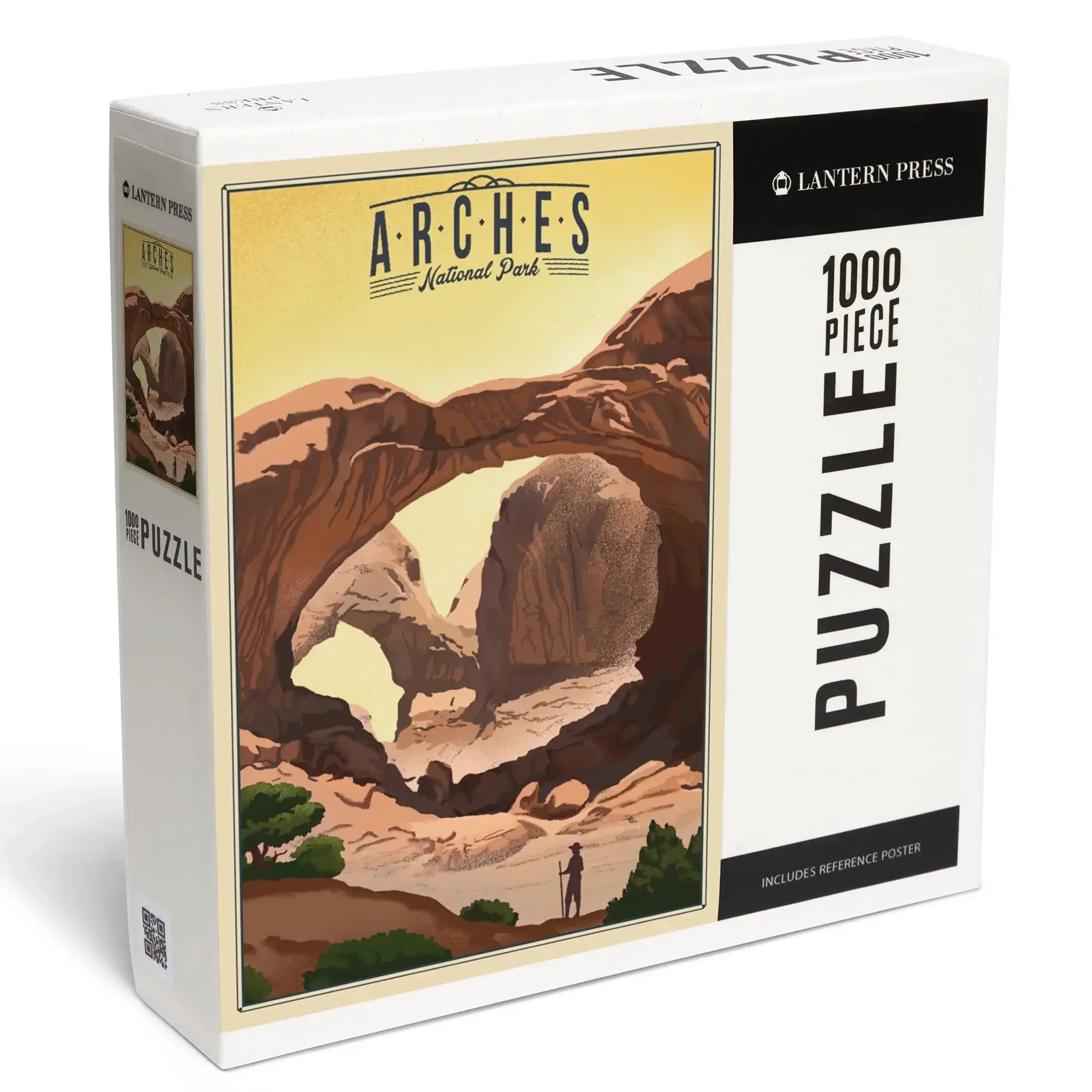 Lantern Press 1000 Piece Jigsaw Puzzle - Arches National Park Lithograph For Adults