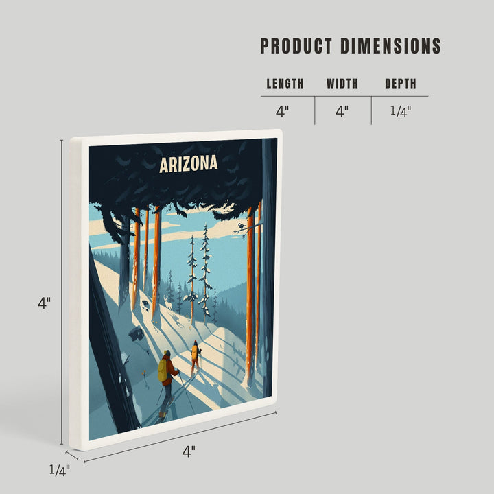 Arizona, Better on Foot, Snowshoeing, Coasters Coasters Lantern Press