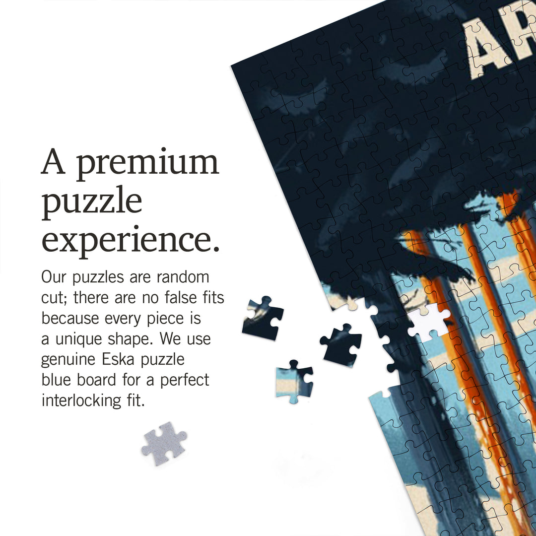 Arizona, Better on Foot, Snowshoeing, Jigsaw Puzzle Puzzle Lantern Press