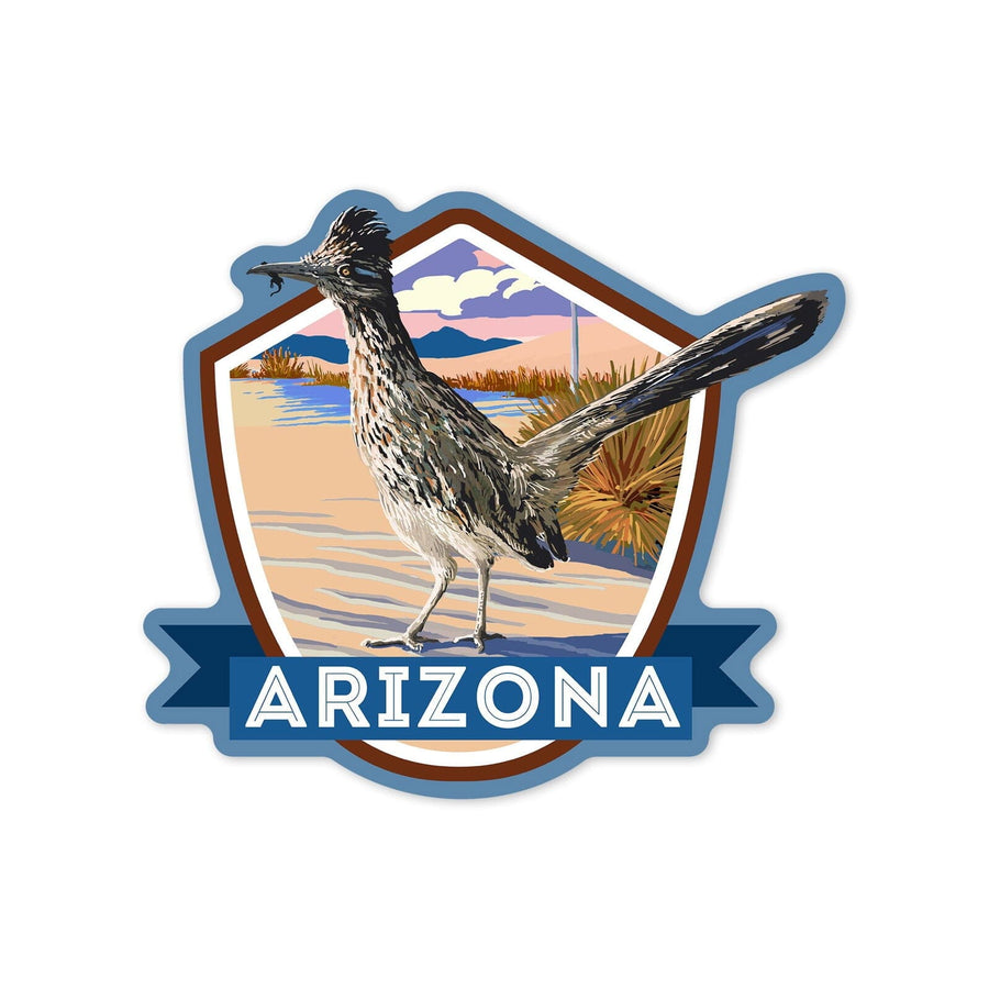 Arizona, Bird, Contour, Vinyl Sticker Sticker Lantern Press