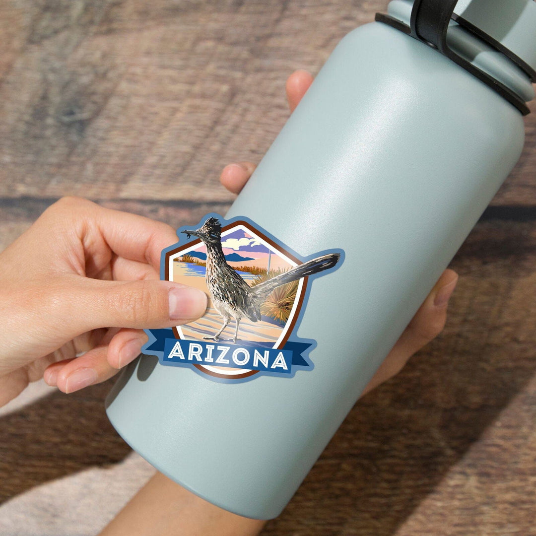 Arizona, Bird, Contour, Vinyl Sticker Sticker Lantern Press
