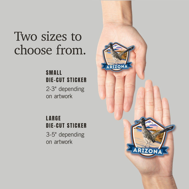 Arizona, Bird, Contour, Vinyl Sticker Sticker Lantern Press