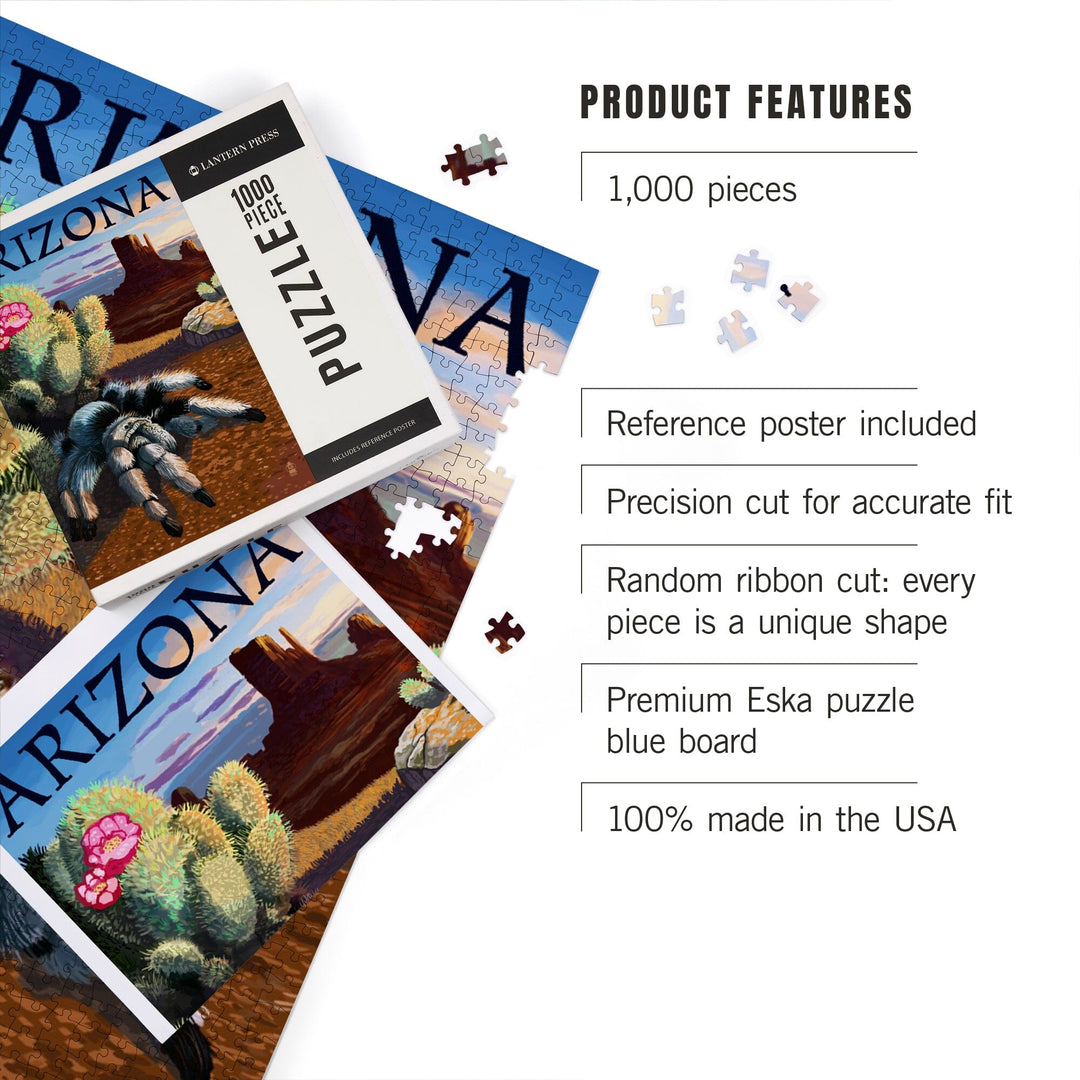 Arizona, Blond Tarantula, Jigsaw Puzzle Puzzle Lantern Press