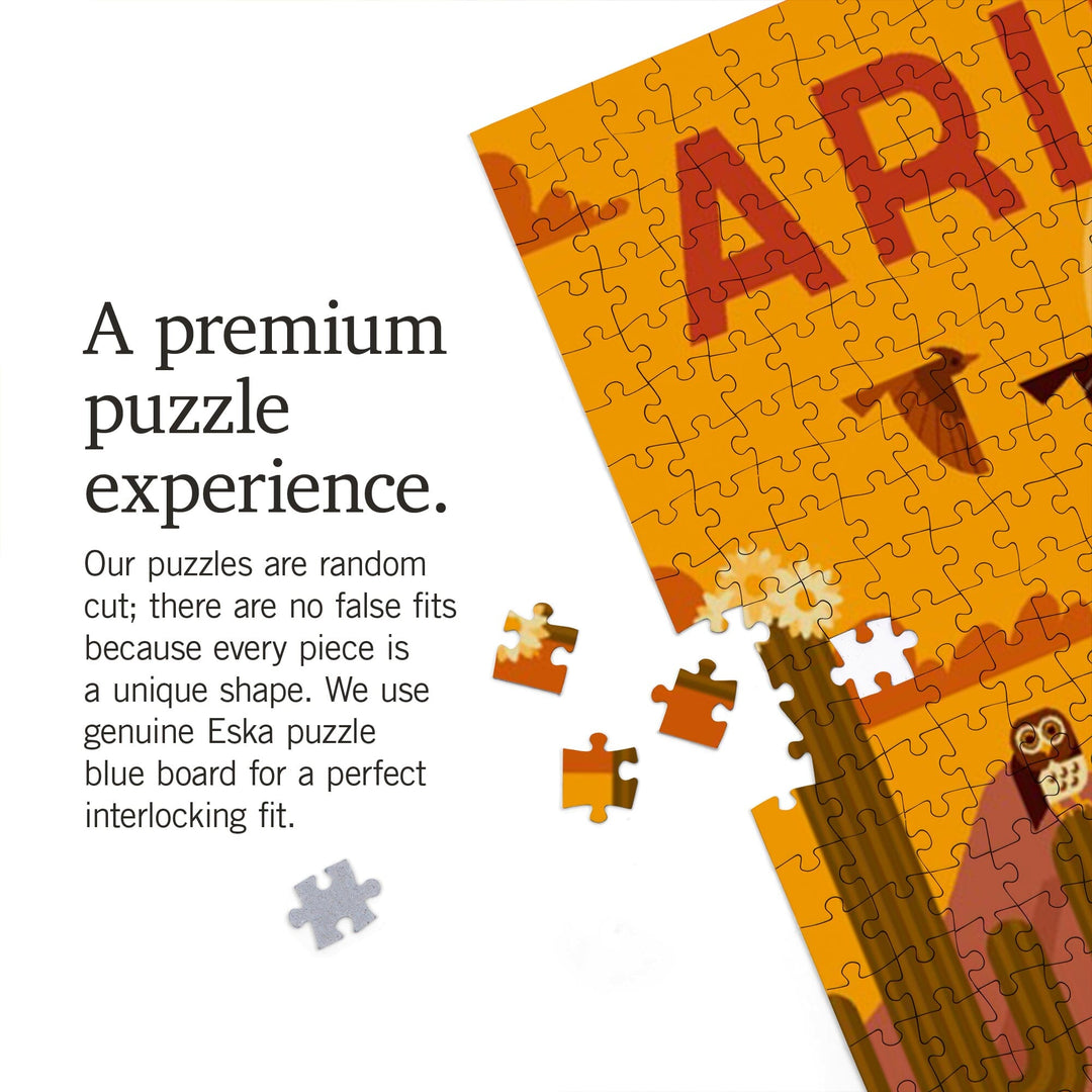 Arizona, Geometric, Jigsaw Puzzle Puzzle Lantern Press